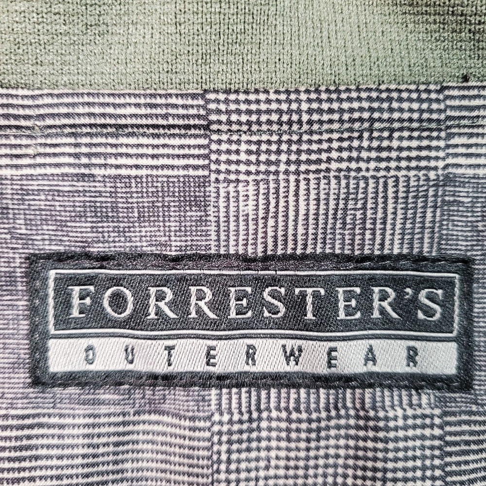 VTG Forresters Outerwear Windbreaker Mens XL Brown Check Pullover Golf Active - Picture 9 of 9